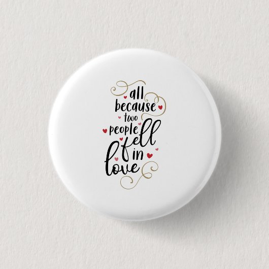 Ein paar Geschenke, weil zwei Menschen in der Lieb Button (Vorderseite)