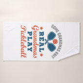 Ein paar Grandmas Strick Grandmas spielen Pickleba Badehandtuch (Badehandtuch)