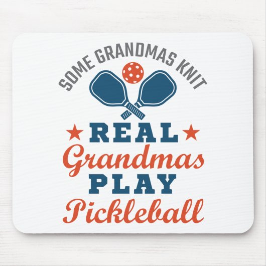 Ein paar Grandmas Strick Grandmas spielen Pickleba Mousepad (Vorne)