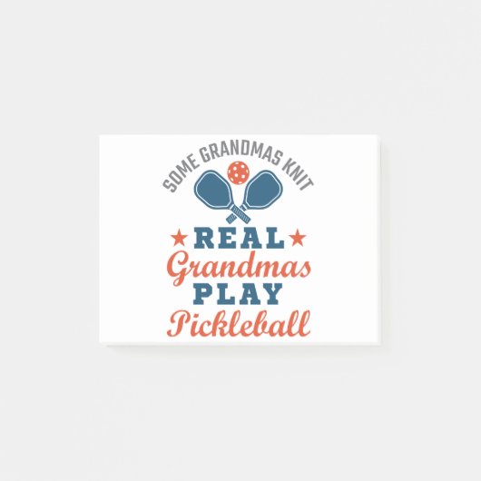 Ein paar Grandmas Strick Grandmas spielen Pickleba Post-it Klebezettel (Vorderseite)