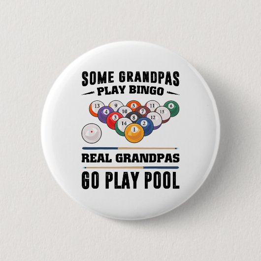 Ein paar Grandpas spielen Bingo Button (Vorderseite)