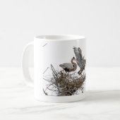 Ein Paar Graureiher Kaffeetasse (Vorderseite Links)