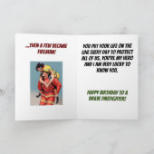 Ein paar große Männer wurden zum Feuerwehrmann zum Karte (Innenseite)