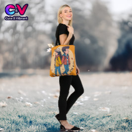 Ein paar Händchen, die im Herbst zusammenlaufen Tasche