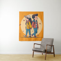 Ein paar Händchen, die im Herbst zusammenlaufen