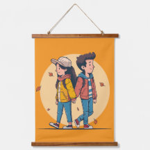 Ein paar Händchen, die im Herbst zusammenlaufen