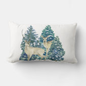 Ein Paar Hirsche im Winterwald Lendenkissen (Vorderseite)