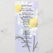 Ein paar Hochzeitsfeierlichkeiten Programm (Rückseite)