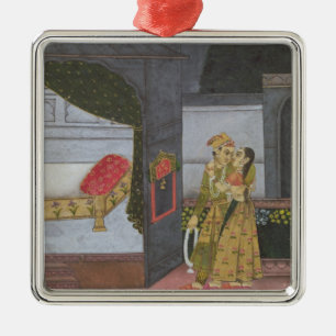 Ein Paar, Illustration vom 'Malavi Ragini Ornament Aus Metall