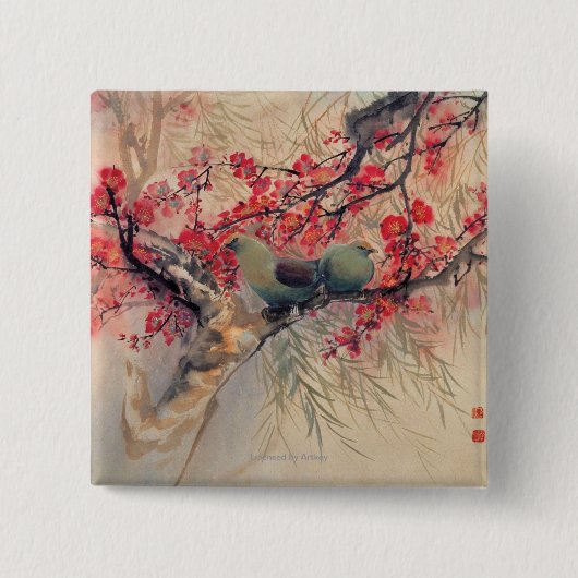 Ein Paar im Frühjahr Button (Vorderseite)