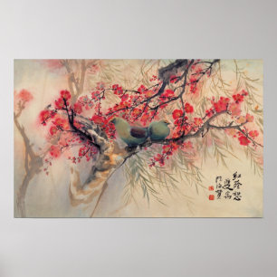 Ein Paar im Frühjahr Poster