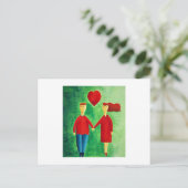 Ein Paar in der Liebe Postkarte (Stehend Vorderseite)