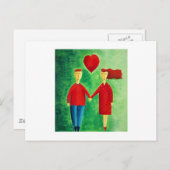 Ein Paar in der Liebe Postkarte (Vorne/Hinten)