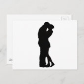 Ein Paar in der Silhouette der Liebe, das sich die Postkarte (Vorne/Hinten)