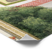 Ein Paar in einem Garten, das Musik mit weiblichen Poster (Ecke)