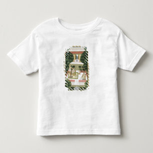 Ein Paar in einem Garten, der Musik mit femal hör Kleinkind T-shirt