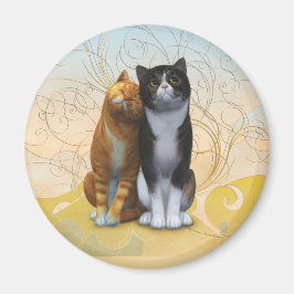 Ein paar Katzen: Liebe liegt in der Luft ? Kaffeet Magnet