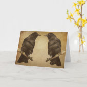 Ein Paar Krähen Karte (Gelbe Blume)