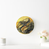 Ein Paar Lederklappen von Vincent van Gogh Runde Wanduhr (Zuhause)