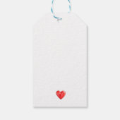 Ein paar lustige Aquarellkaninchen Geschenkanhänger (Rückseite)