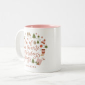 Ein paar meiner Lieblings-Urlaub Dinge Illustratio Zweifarbige Tasse (Vorderseite Links)