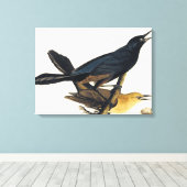 Ein Paar mit dem Sattelschnabel Leinwanddruck (Insitu (Holzboden))