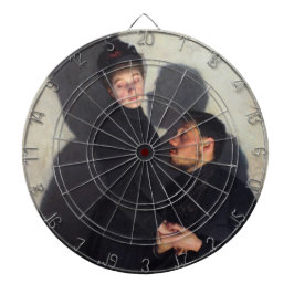 Ein Paar mit Schatten (von Emile Friant) Dartscheibe