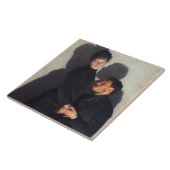 Ein Paar mit Schatten (von Emile Friant) Fliese (Seite)