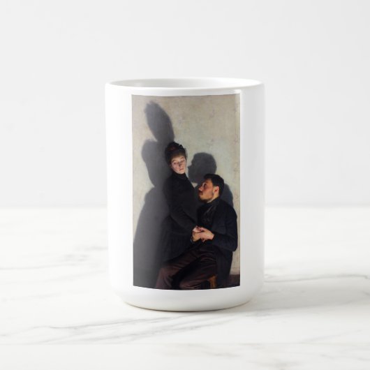 Ein Paar mit Schatten (von Emile Friant) Kaffeetasse (Mittel)
