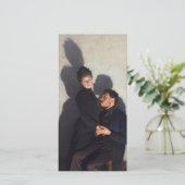 Ein Paar mit Schatten (von Emile Friant) Karte (Stehend Vorderseite)