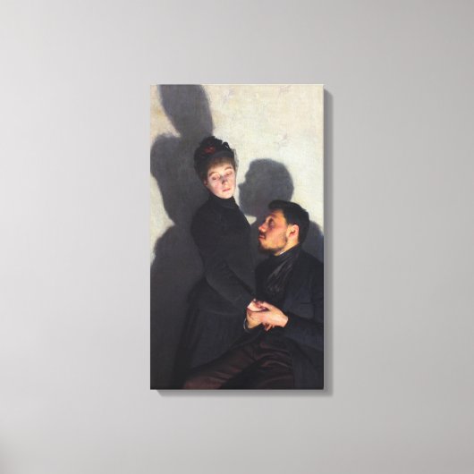 Ein Paar mit Schatten (von Emile Friant) Leinwanddruck (Vorderseite)