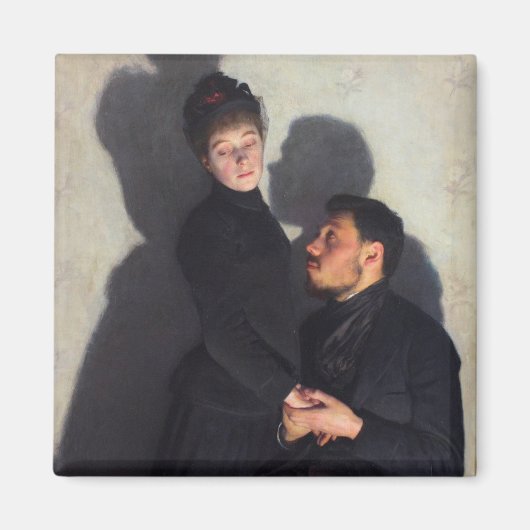 Ein Paar mit Schatten (von Emile Friant) Magnet (Vorne)