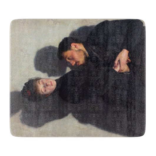 Ein Paar mit Schatten (von Emile Friant) Schneidebrett (Vorderseite)