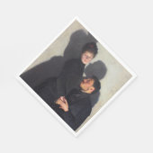 Ein Paar mit Schatten (von Emile Friant) Serviette (Ecke)