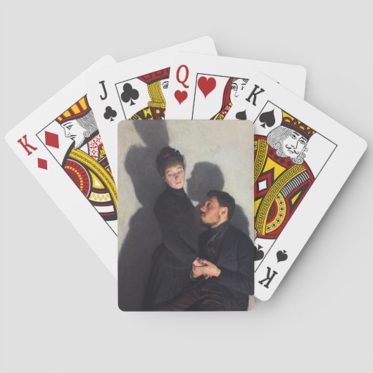 Ein Paar mit Schatten (von Emile Friant) Spielkarten (Rückseite)