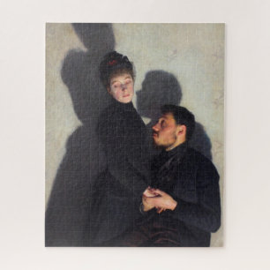Ein Paar mit Schlagschatten (von Emile Friant) Puzzle