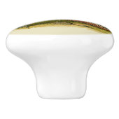 Ein Paar necked Fasane des Ringes auf einem Keramikknauf (Seitenansicht)