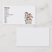 ein paar niedliche Mookühe Visitenkarte (Vorne/Hinten)