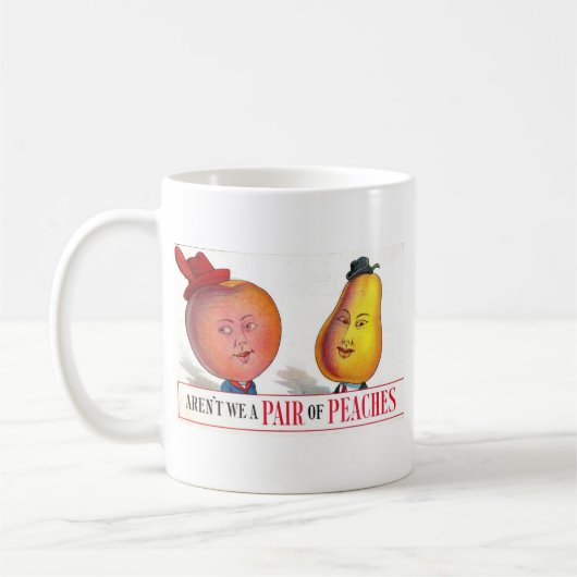 Ein Paar Pfirsiche? Kaffeetasse (Links)