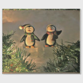 Ein Paar Pinguine Geschenkpapier (Flach)