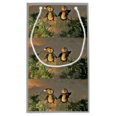 Ein Paar Pinguine Kleine Geschenktüte (Rückseite)