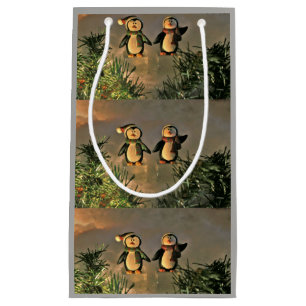 Ein Paar Pinguine Kleine Geschenktüte