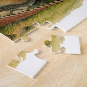 Ein Paar Ring mit halshaltigem Fasan in einem Gras Puzzle (Seite)