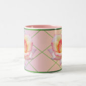 Ein Paar rosa Rosen Zweifarbige Tasse (Mittel)