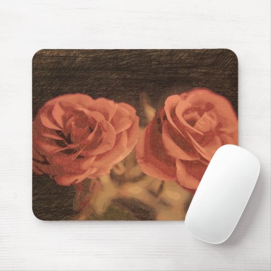Ein paar Rose in Skizze3 Mousepad (Mit Mouse)
