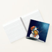 Ein paar Schneemänner, die die Sterne betrachten,  Notizblock (Innenseite)