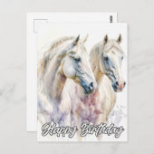 Ein Paar schöne Pferde Illustration Postkarte (Vorne/Hinten)