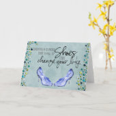 Ein Paar Schuhe kann Ihr Leben Gruß-Auto ändern Karte (Gelbe Blume)