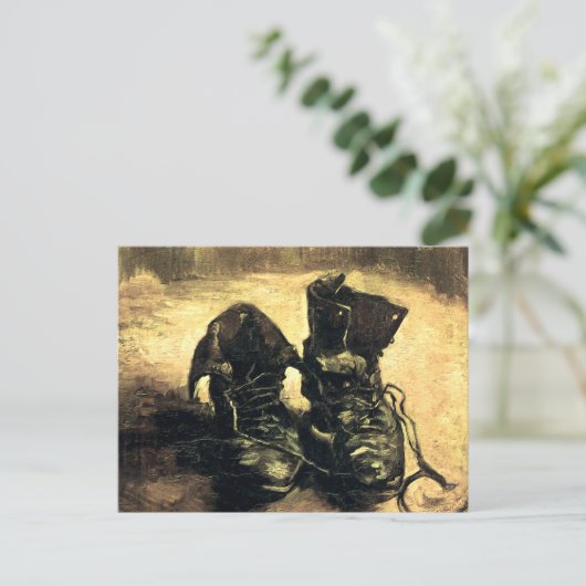 Ein Paar Schuhe - Van Gogh Postkarte (Stehend Vorderseite)