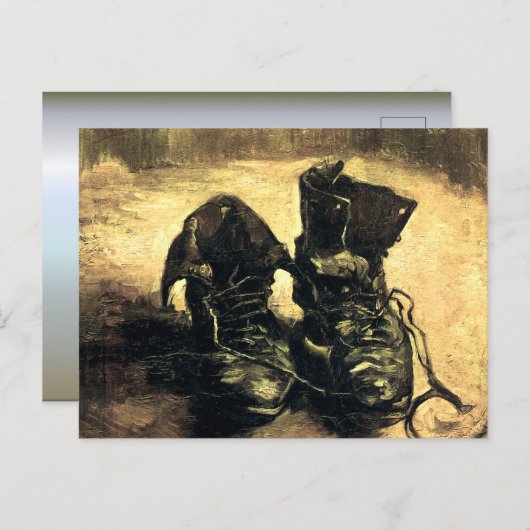 Ein Paar Schuhe - Van Gogh Postkarte (Vorne/Hinten)